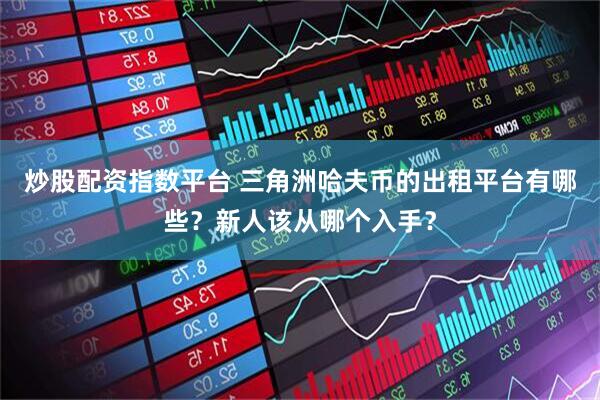 炒股配资指数平台 三角洲哈夫币的出租平台有哪些？新人该从哪个入手？